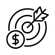 Ikona celu prowadząca do sekcji efektów i osiągnięć firmy AD-AR