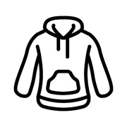 Ikona bluzy prowadząca do sekcji odzieży z logo firmy