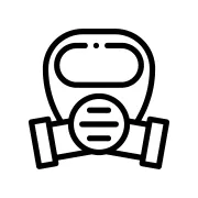 Ikona maski ochronnej prowadząca do sekcji sprzętu BHP